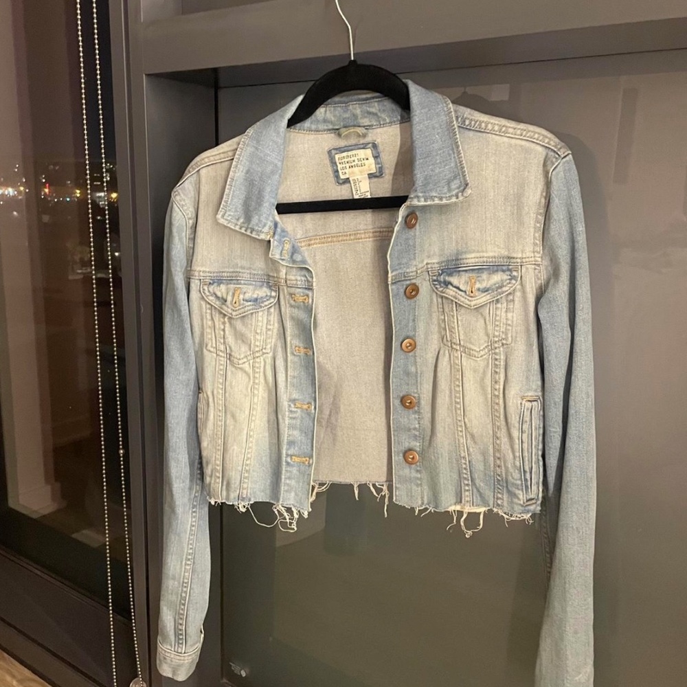Denim cropped forever 21 jacket